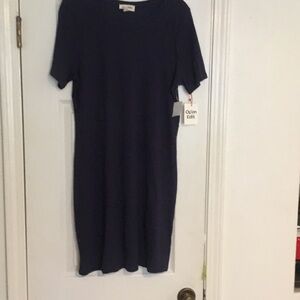 NWT Nordstrom Open Edit Ribbed (Navy Dusk Color ) Dress